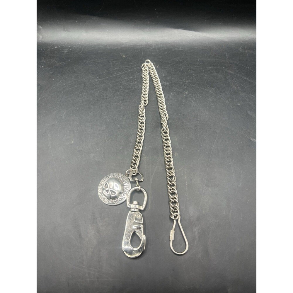 Harley-Davidson Willie G Skull Wallet Chain 26” Silver Tone Heavy Biker Chain